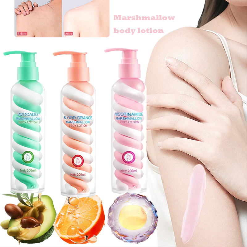 200ml Body Lotion Cream Care Moisturizing Aroma Niacinamide Avocado Body Lotion with Fragrance Whitening Face Body Cream