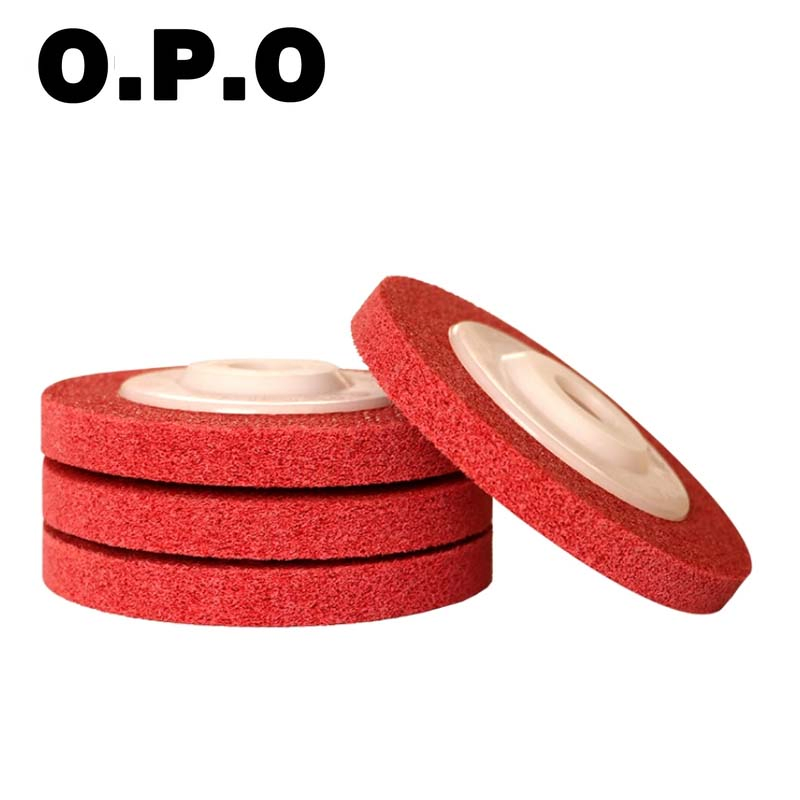 Нейлоновый полировальный круг Non-Woven, серый/красный