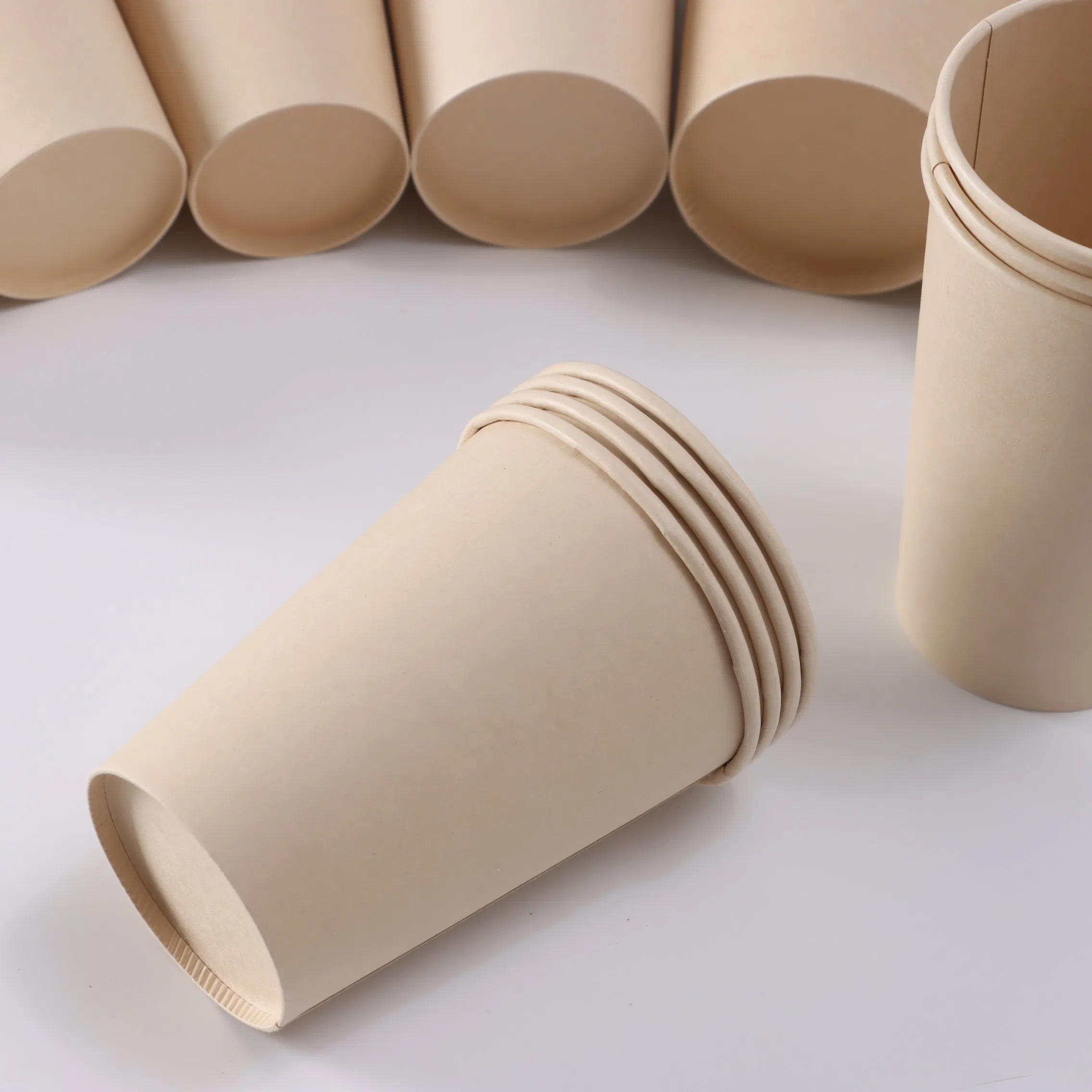 Бумажный стакан 7oz из бамбуковой пульпы, биоразлагаемый