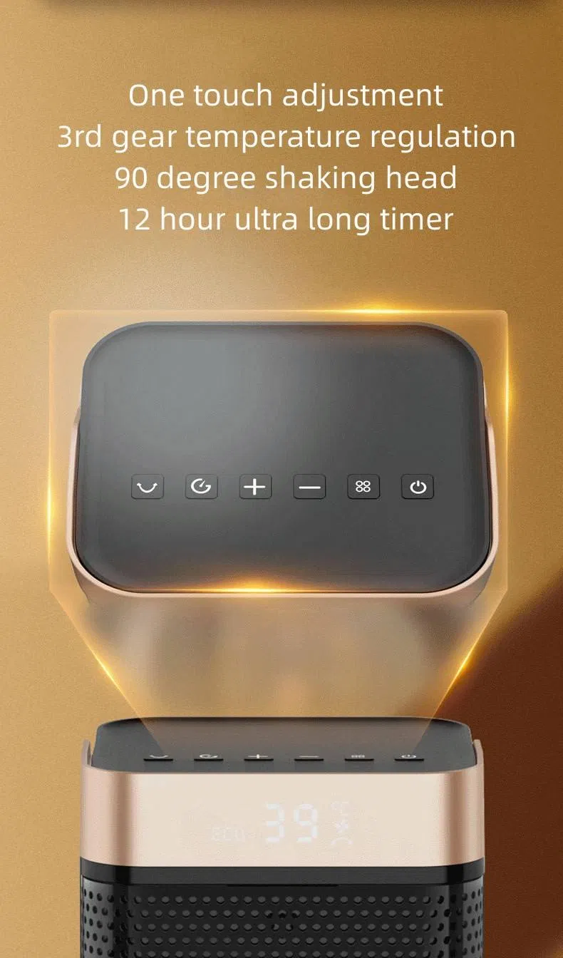 Heater Fast Heating PTC Ceramic Fan Tower Oscillating Electric Digital Thermostat