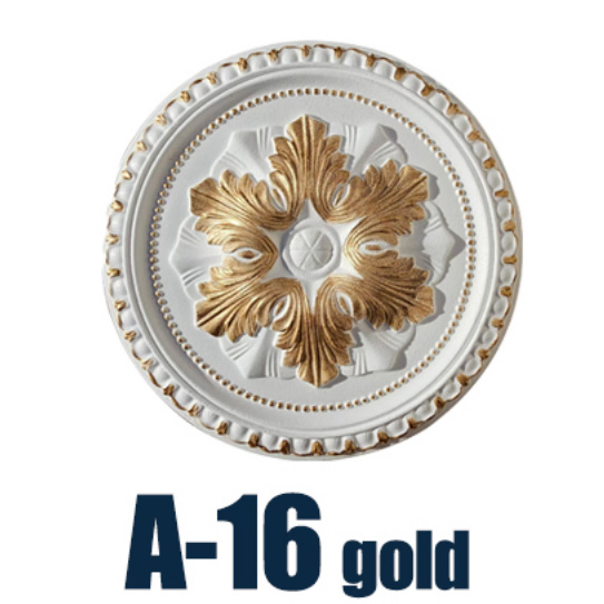 Lightweight Polystyrene White Rosette Designs for Indoor Decoration