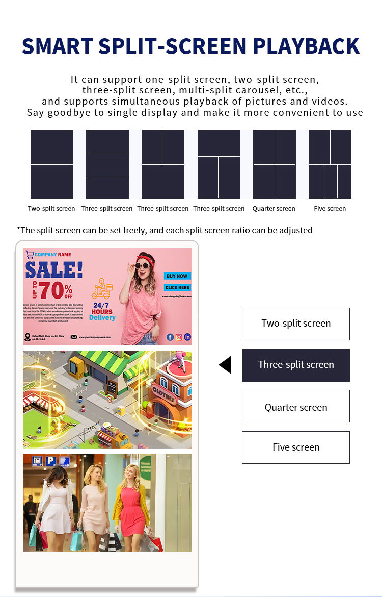 49-дюймовый напольный LCD-киоск для цифровой рекламы