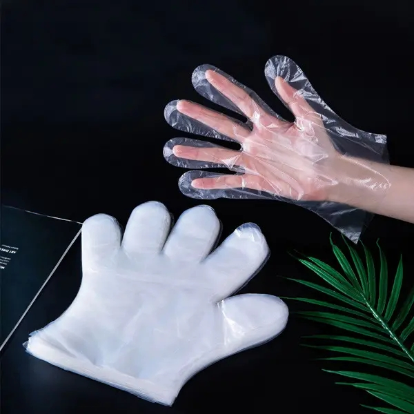 Transparent Disposable Customized Wholesale PE Glove Packed Plastic Food