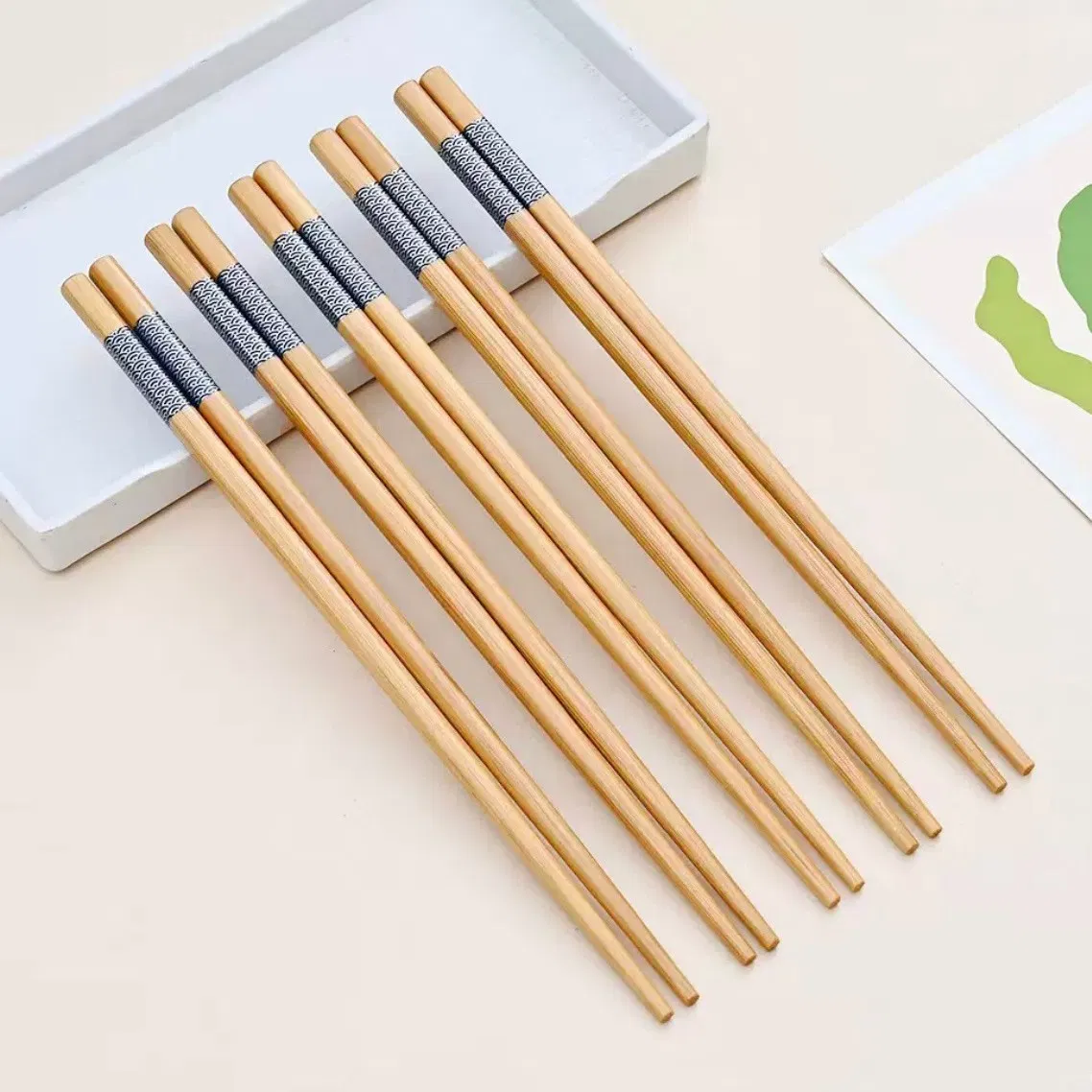 Fish Scale Patterned Chopsticks/Natural Bamboo Chopsticks/Nan Bamboo Chopsticks/Engraved Serving Chopsticks