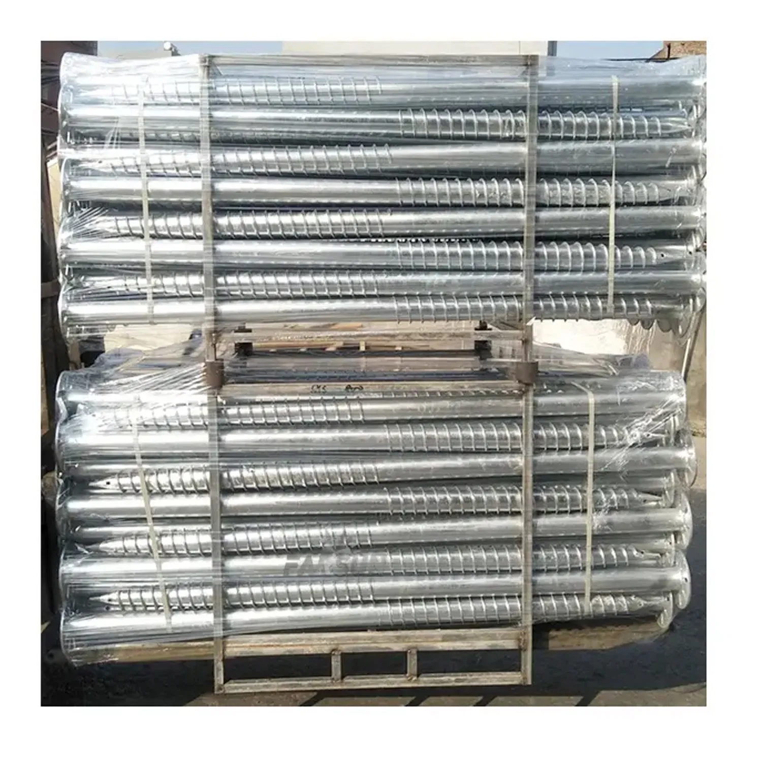 HDG Customized Ground Screw Helical Pole Pile with Extension for Solor Structure