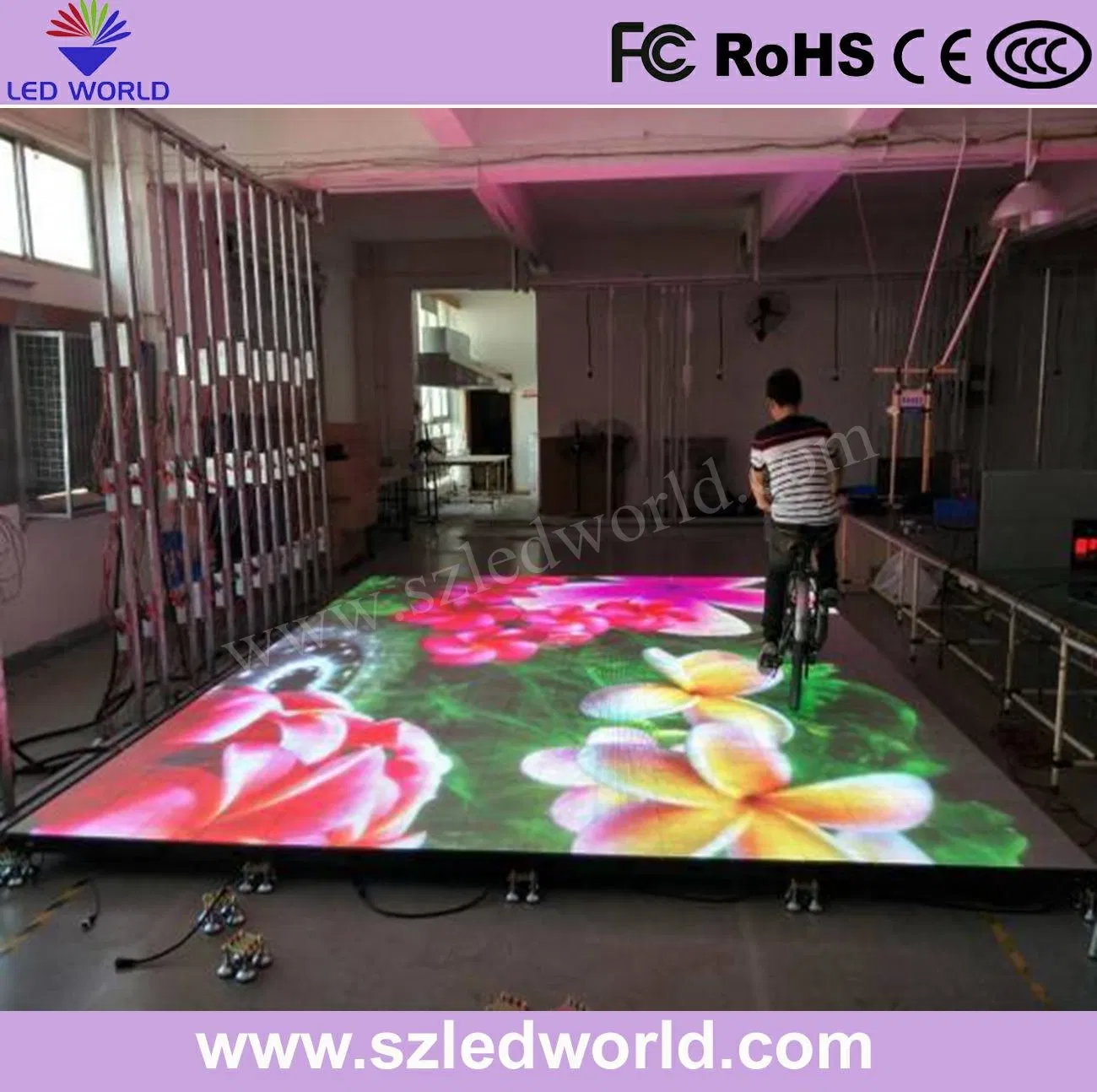 P3.91 Acrylic LED Dancing Floor Screen Display Panels with Sensing Chip