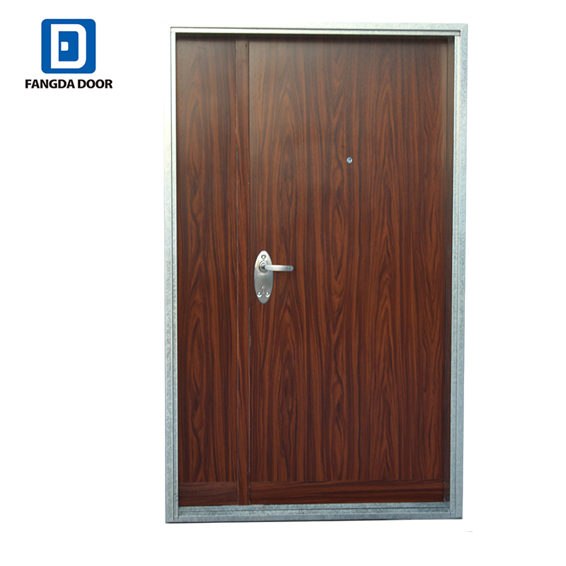 High Quality Equipped Israel Security Door Steel Iron Exterior Doors with a 4-Way Mortise Lock