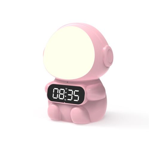 Cute Astronaut Clock LED Nightlight Alarm Clock