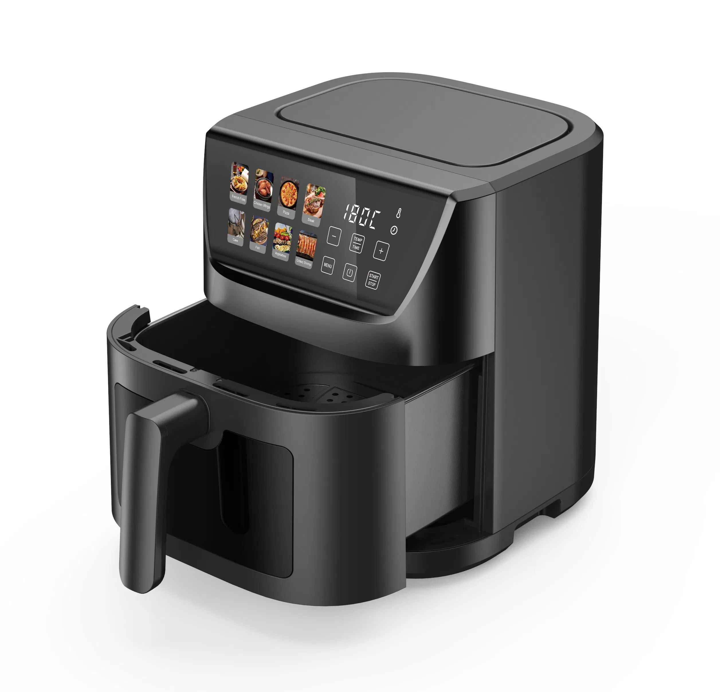 5L New Digital Touch Smart Air Fryer Big Color Display Screen 1500W