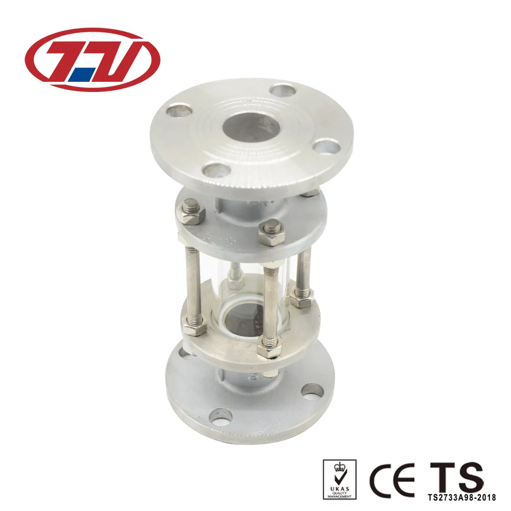 Stainless Steel Inline Tube Straight Flange Sight Glass for Tank