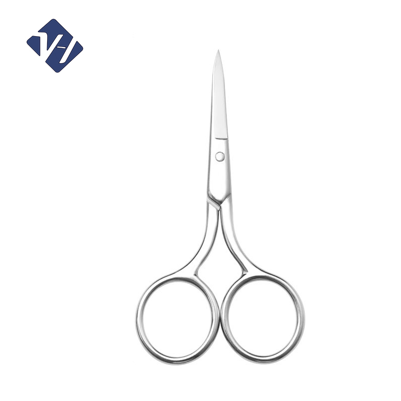 3.0 Small Silver Stainless Steel Eyebrow Nose Hair Manicure Cuticle Nail Scissors