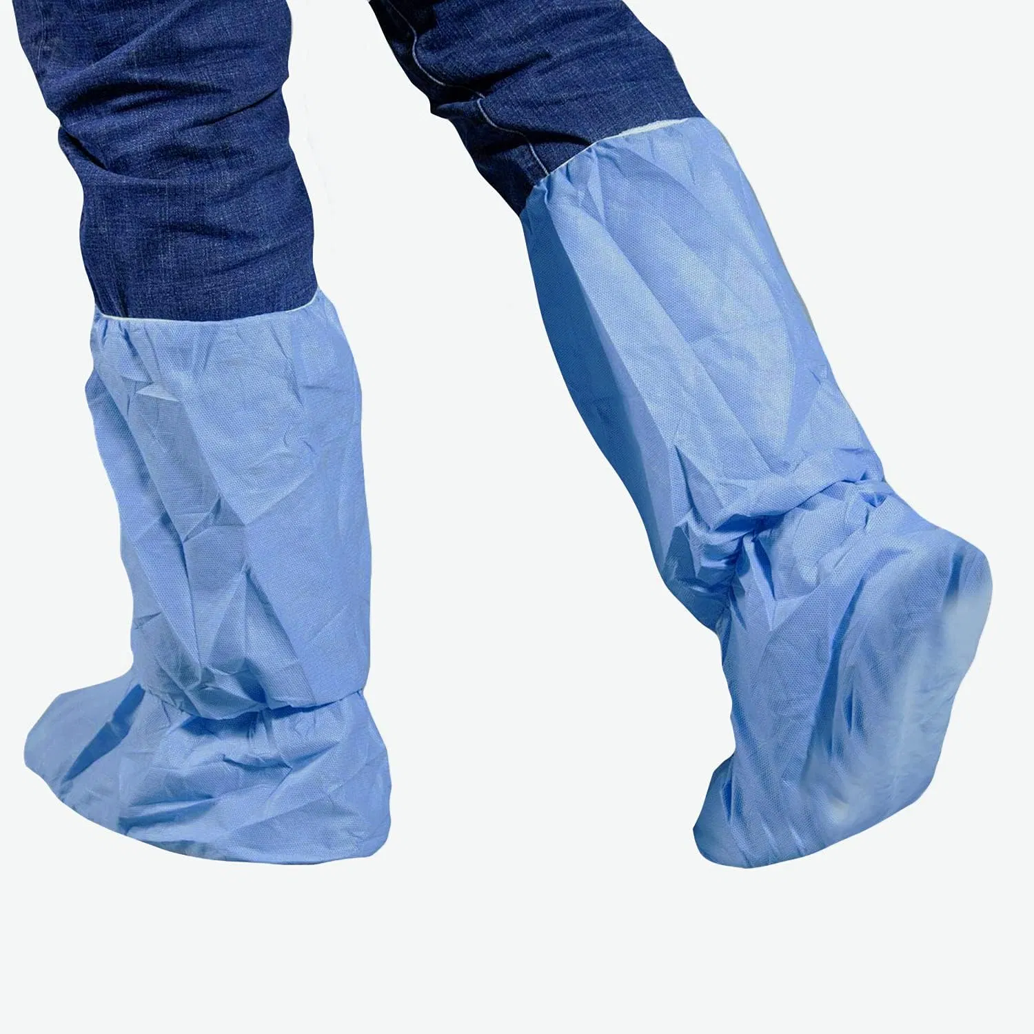 Shoe Covers White/Blue Waterproof Boots Cover Disposable Protective Boot Cover