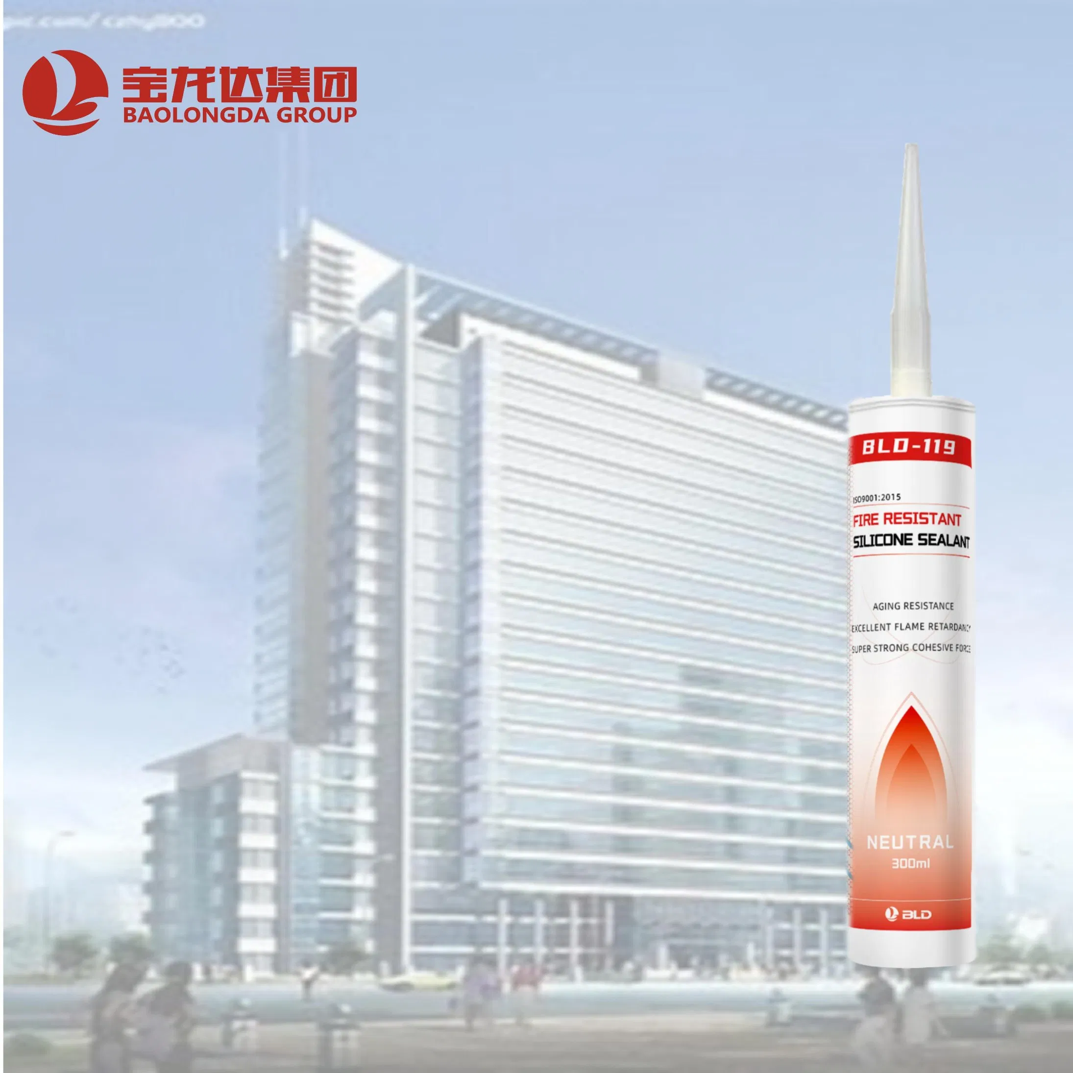 Fire-Resistant Silicone Sealant for Glass and Metal Bonding