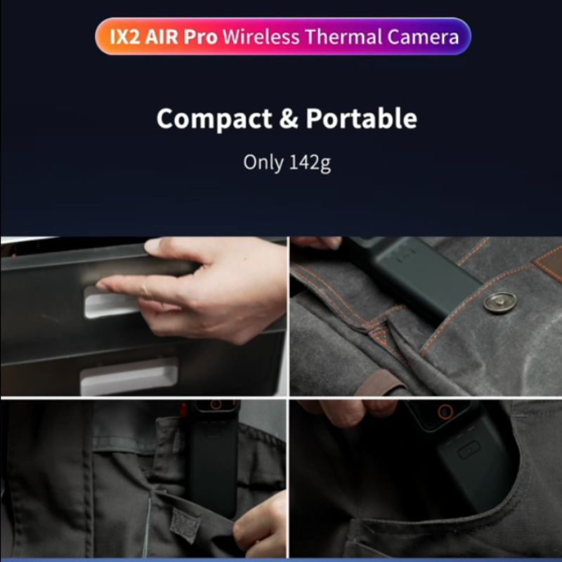40mk 4X Zoom in Wireless Pocket Portable Thermal Imaging Camera for Precise Equipment Inspection and Subtle Temperature Detection