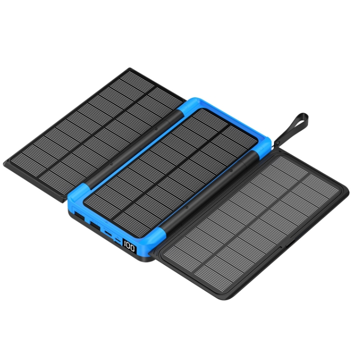 Foldable Portable Solar Power Bank 20000mAh Outdoor Mobile Power Supply
