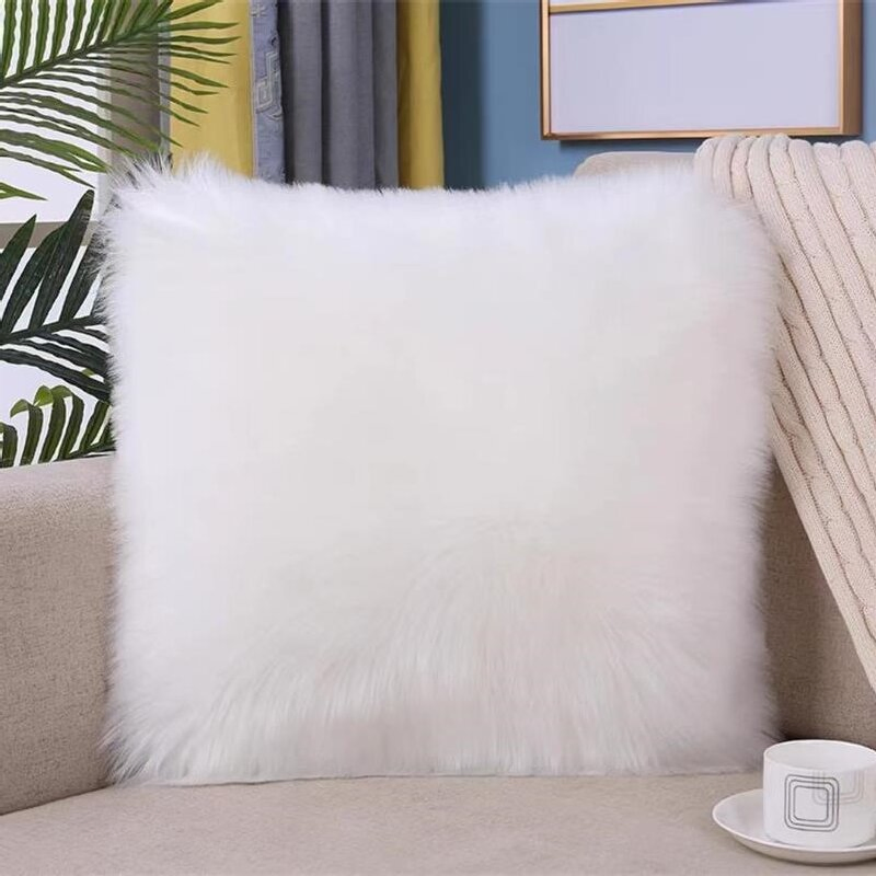Fake Fur Cushion of Gift Sofa Cover Baby Pillowcase Travel Sleeping Mat