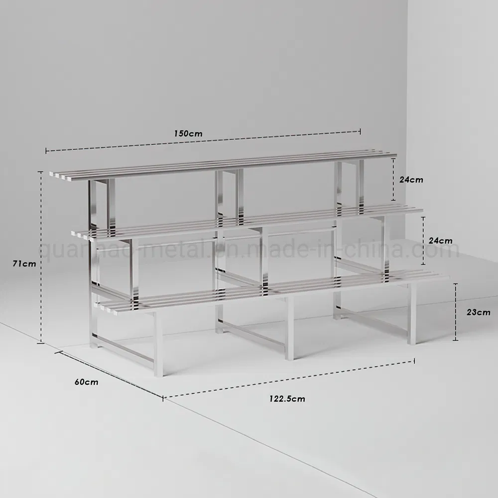 3 Tier Stainless Steel Flower Pot Stand Outdoor Plant Rack