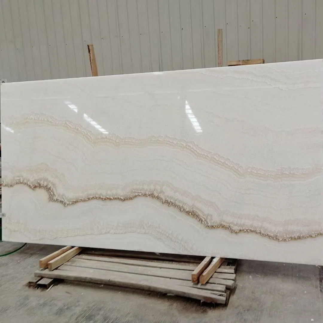 Wholesale Straight Lines of White Jade Marble Precut Kitchen Bathroom Natural Marble Vanity Tops Kitchen Countertops for Projects