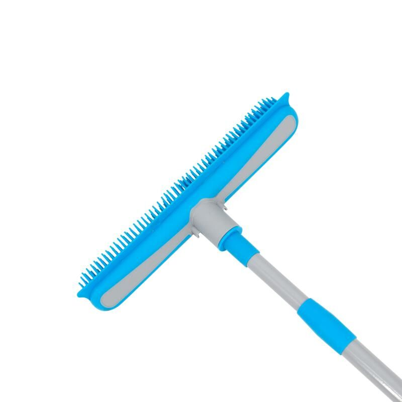 Push Broom Pet Hair Removal Broom with Squeegee Soft Brush