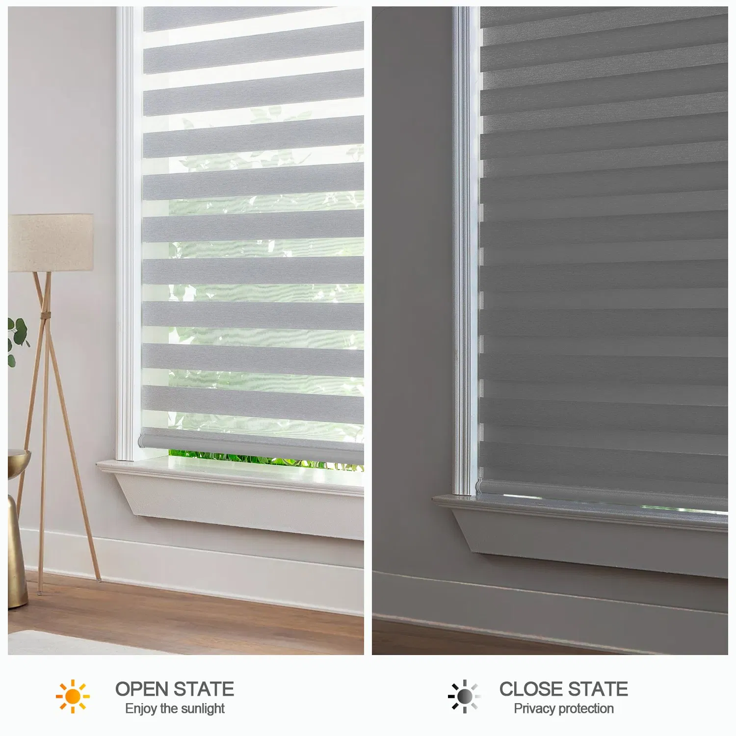 Sisheng Cord Loop Zebra Shades for Designer with Multicolor 5 Inch Hyk