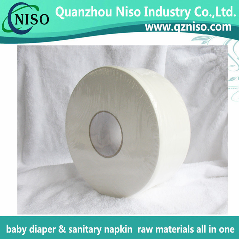 100% Natural Jumbo Roll Tissue Paper for Diaper Production with SGS (HG-034)