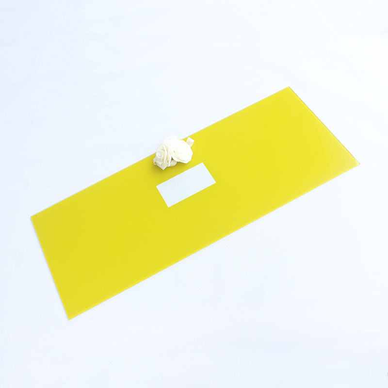 OEM Home Range Hood Yellow Silkscreen Touch Tempered Glass Cover Panel