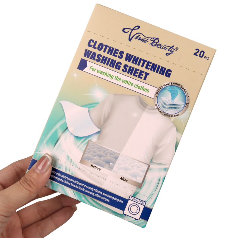 Eco-Friendly Square Laundry Whitening Detergent Sheets with Customised Packaging