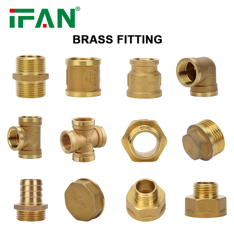 Ifan 1/2"-2" Gold Color Cw617 Brass Plumbing Materials Bushing Brass Pipe Fitting