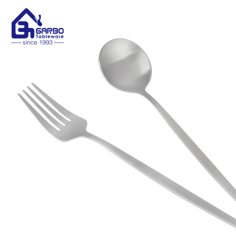 24PCS Set Plastic Bag 410ss Stainless Steel Cutlery Dinner Knife Fork Tea Spoon Golden Plating