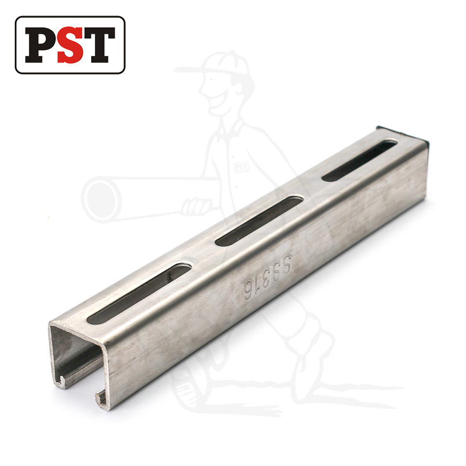 SS316 SS304 Prostrut Stainless Steel 41X41 Strut Channel Slotted Unistrut Channel