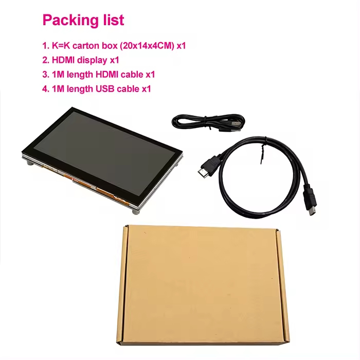 4.3 Inch 800X480 Raspberry Pi Touch Screen TFT LCD Panel Display with HDMI Board