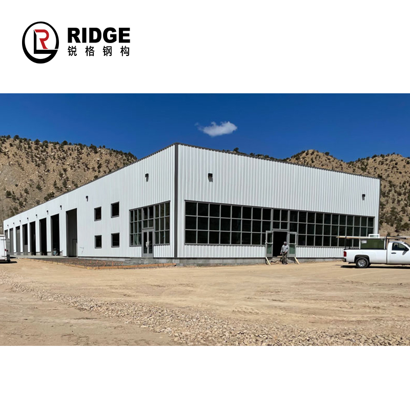 Pre Engineered Warehouse Shed Workshop with Electric Rolling Shutter Door Steel Structure