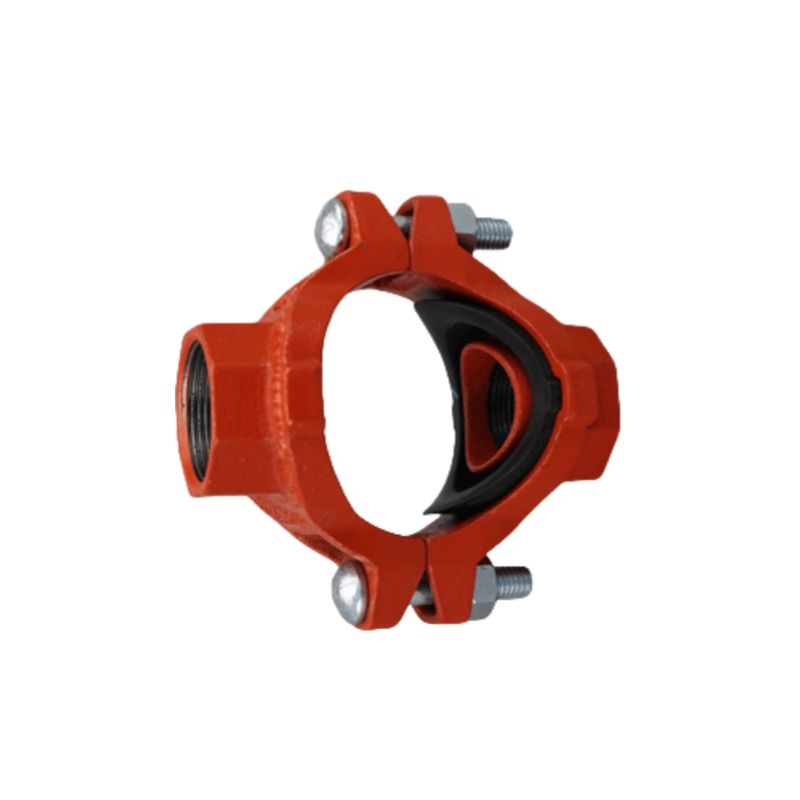 Ductile Iron FM Approved Grooved Fire Fighting Grooved Pipe Fittings Threaded Mech Cross