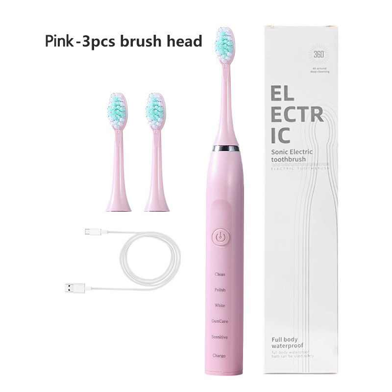 5 Speed Electric Toothbrush USB Charging Fully Automatic Soft Bristle Toothbrush Ipx7 Waterproof