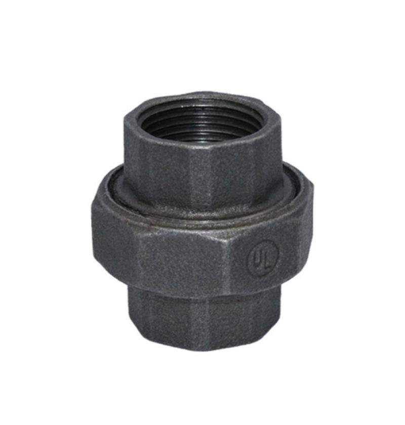 Two-Way Black Union Malleable Cast Iron Plumbing Fittings From Manufacturers