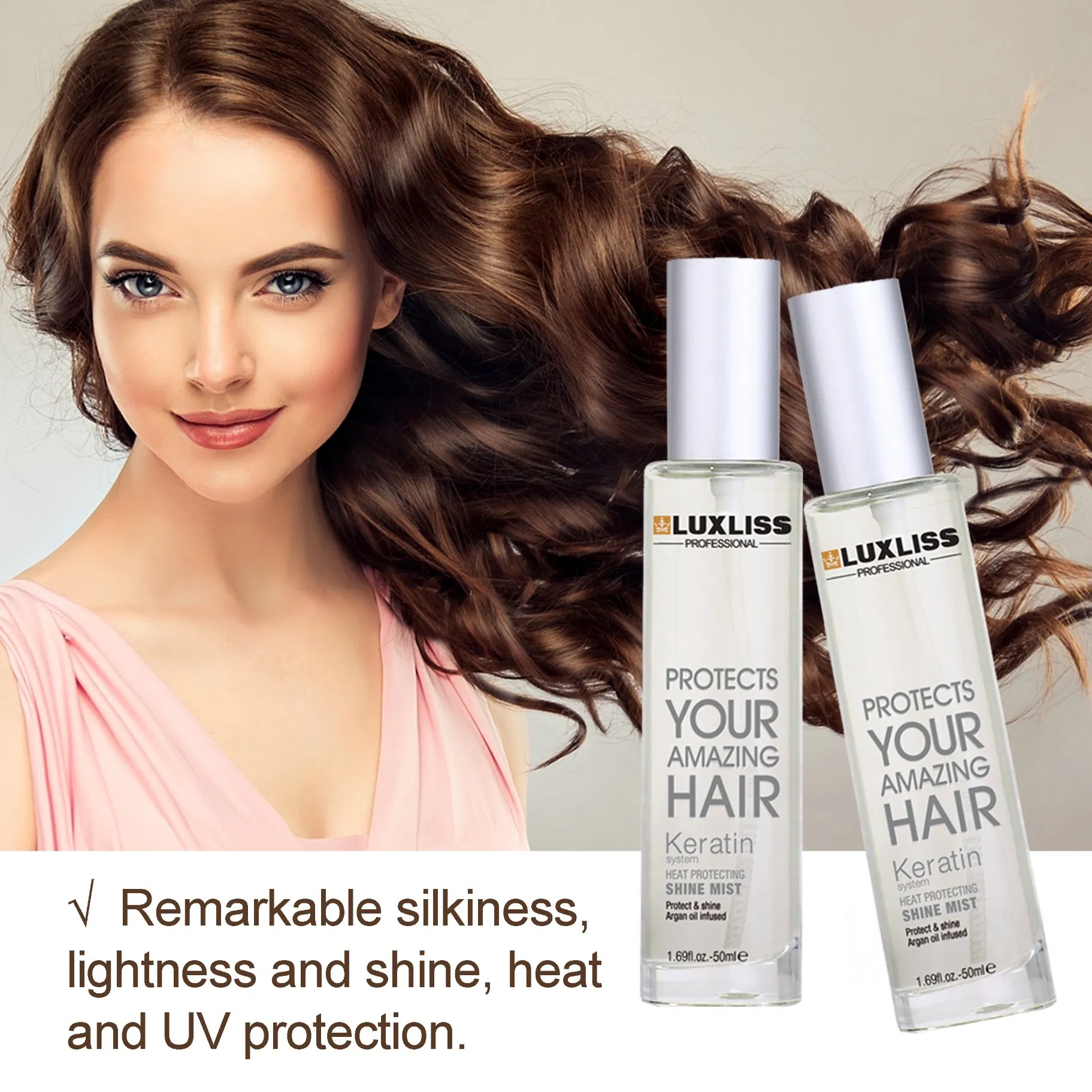 Luxliss Keratin Treatment Factory UV Protection Hair Spray Heat Protectant Spray Mist