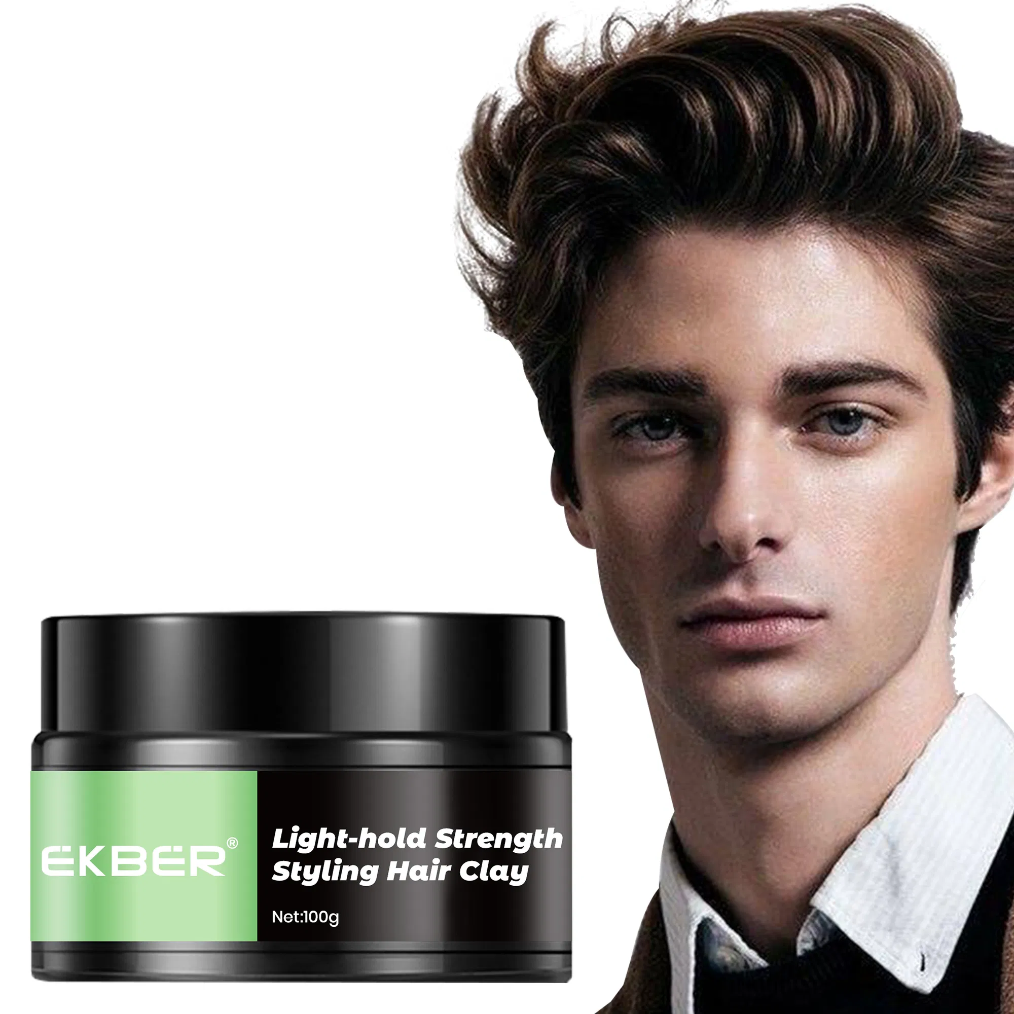 Private Label Natural Ingredient Quickly Styling for Men Light-Hold Strength Matte Hair Clay