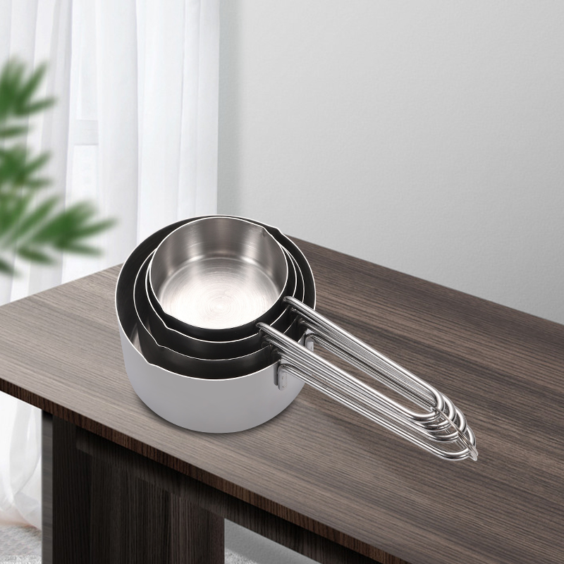 Durable Using Kitchenware Gadgets Custom Logo Stainless Steel Measuring Cups