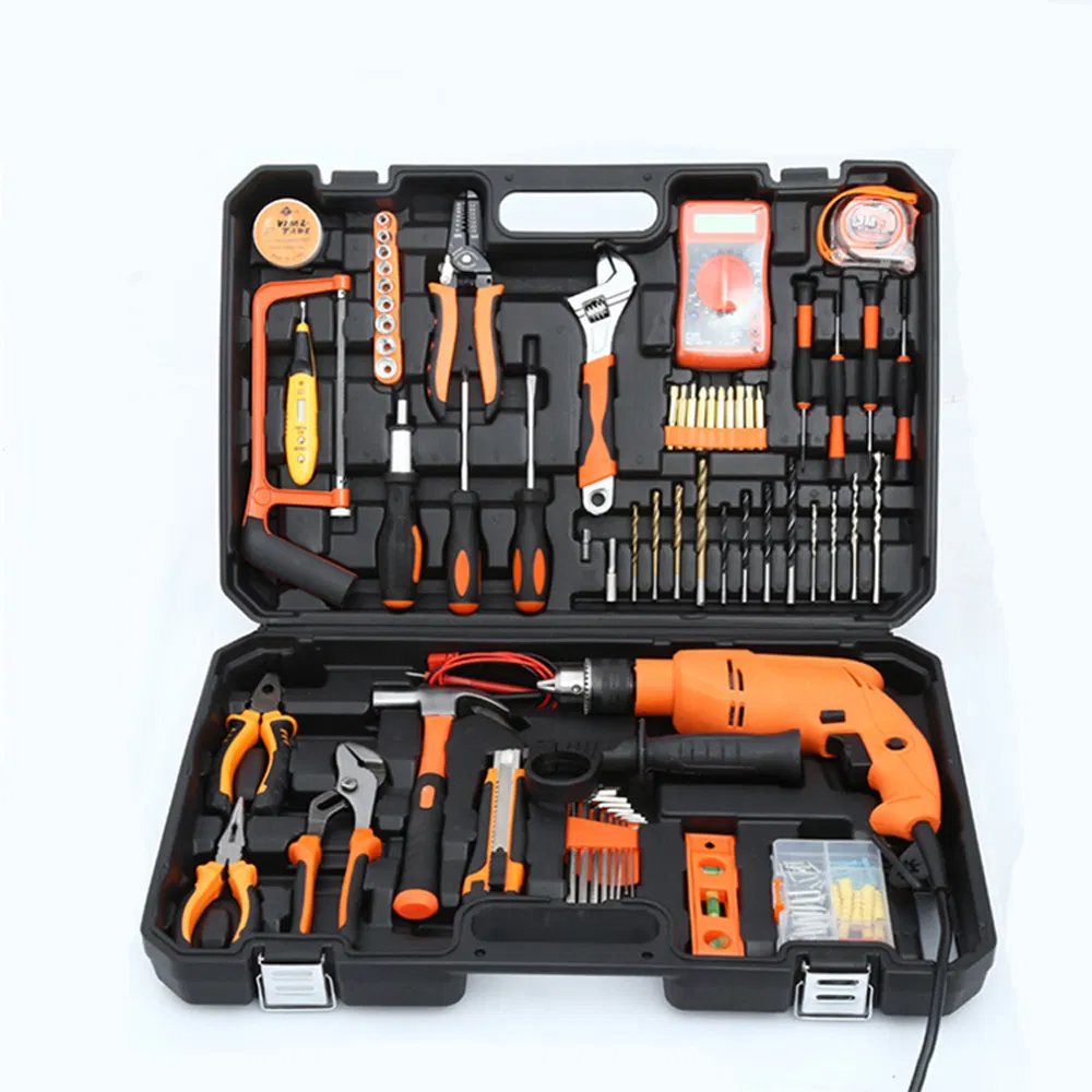 136 in 1 Electrical Tools Electric Drill Toolkit Woodworking Kit Multi Electrician Screwdriver Box Power Tool