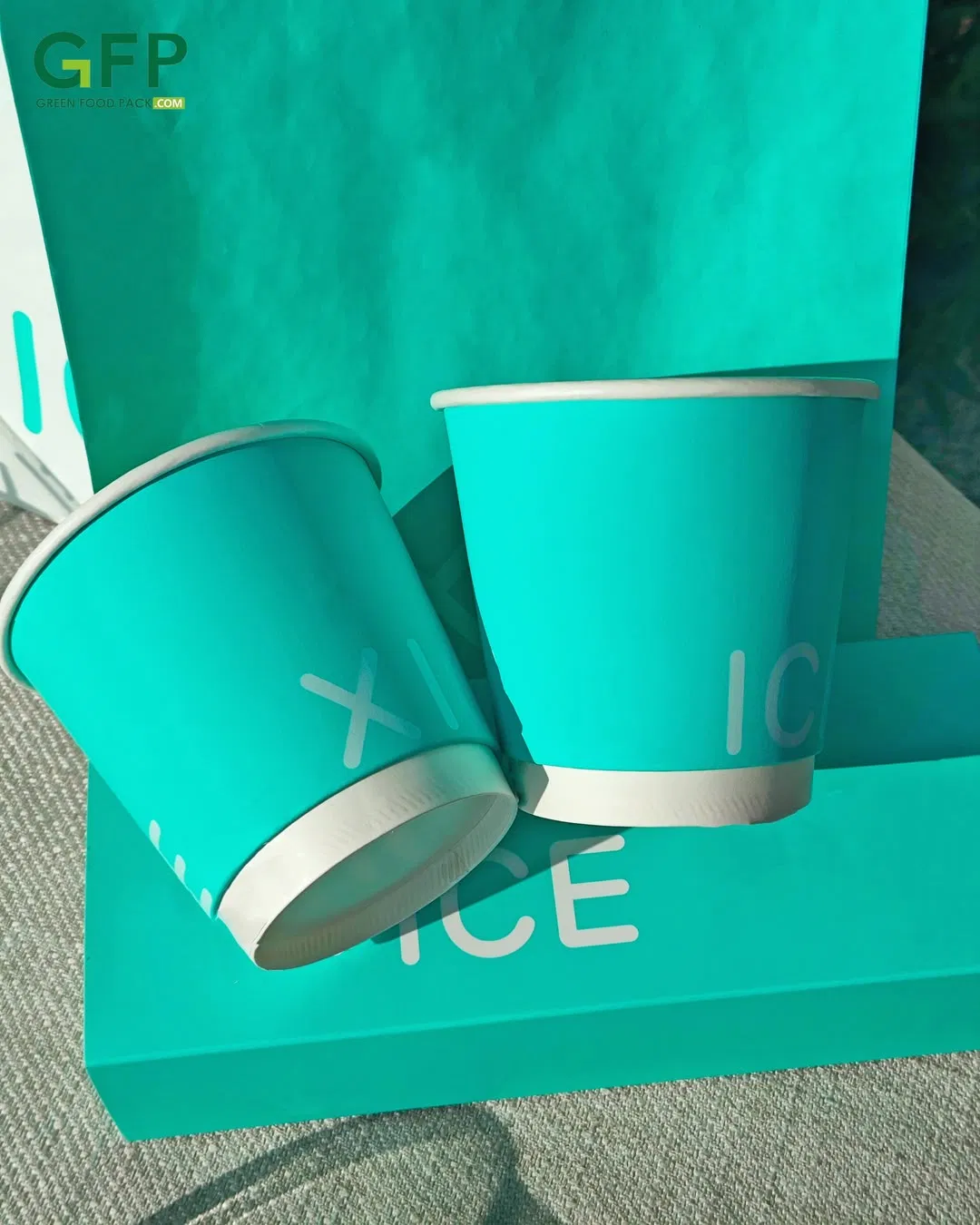 Двухслойная бумажная чашка с печатью, 4-24 oz