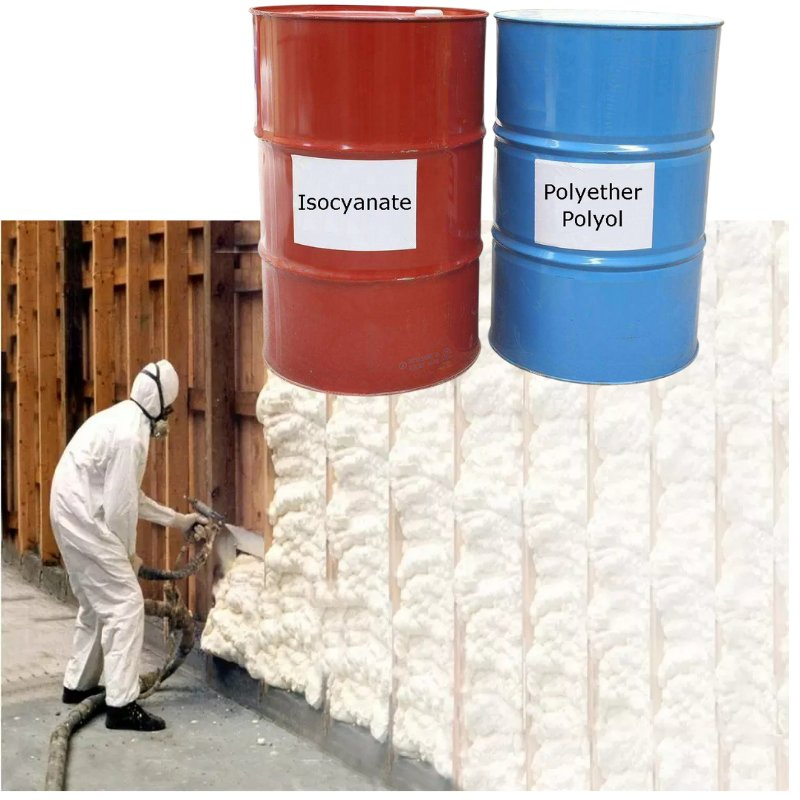 Ton Barrel IBC Insulation Internal and External Door Spraying Building Use Chemicals Closed Cell Polyurethane Foam