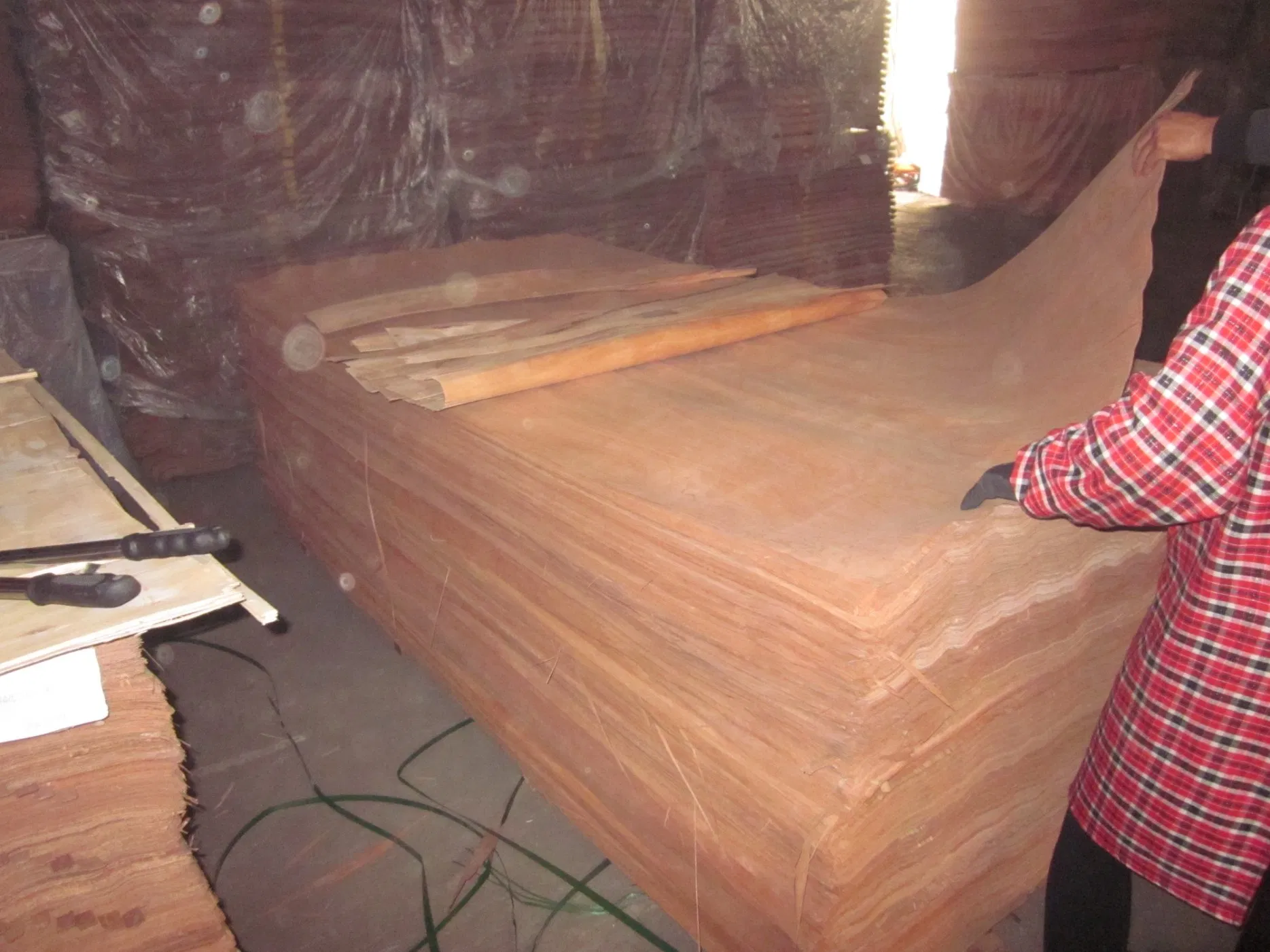 4*8 Linyi Recon Engineered Birch Natural Wood Face Veneer in China