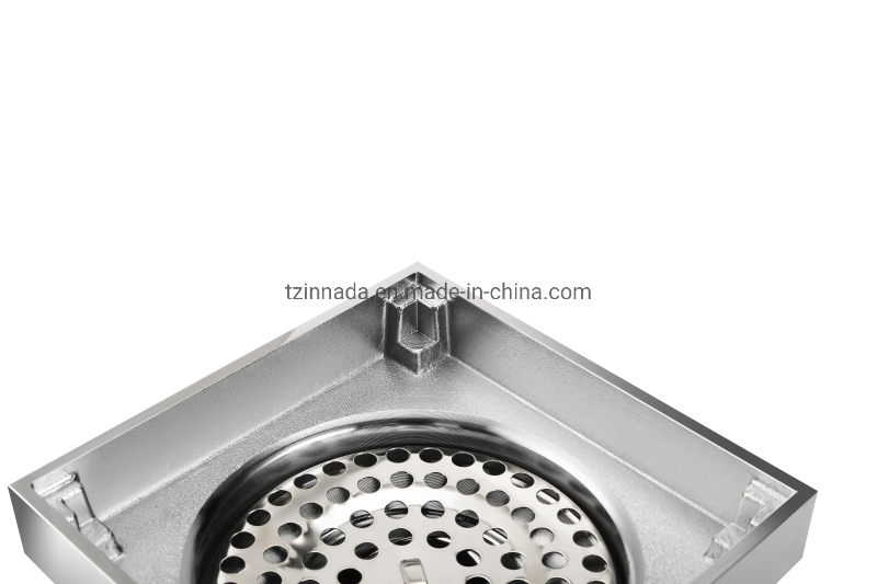 Premium Brass Square Shower Floor Drain Bathroom Toilet Floor Waste Strainer