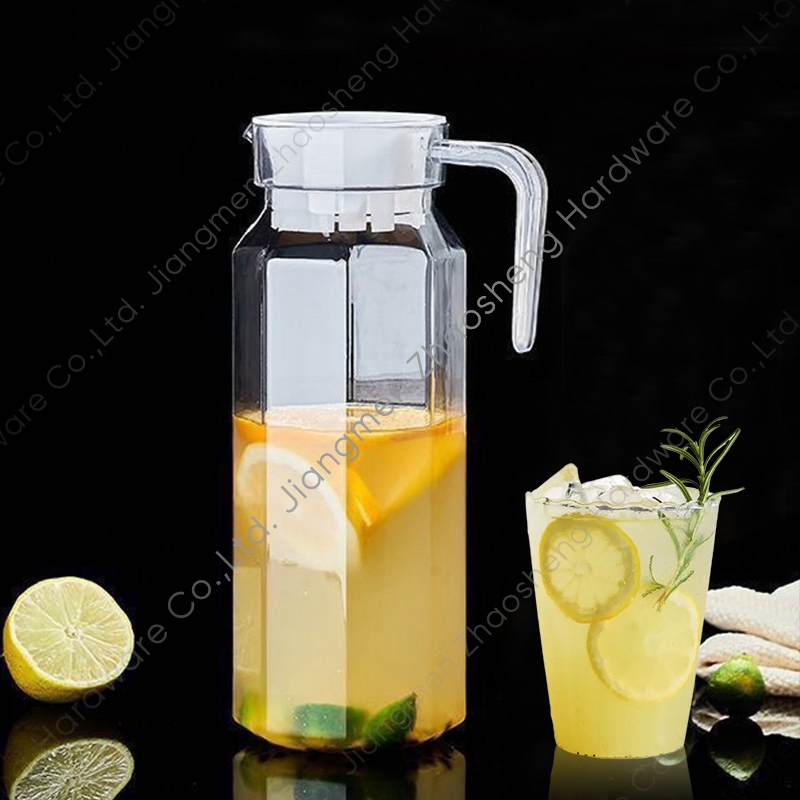1 Liter Acrylic Transparent Bottle Carafe Milk Water Pitcher Plastic Water Jug with Spout