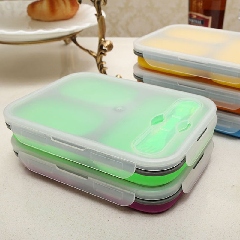 Eco Friendly Food Storage Leak Proof Silicone Containers BPA Free