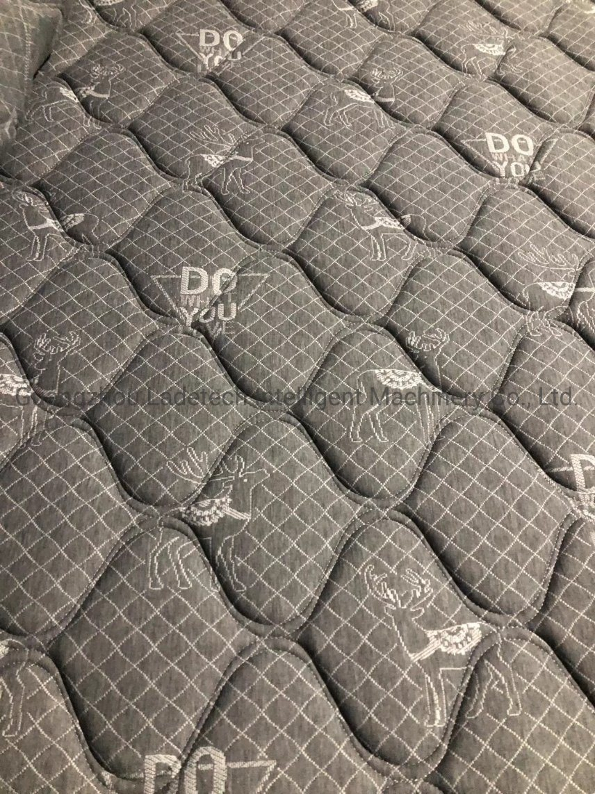 Mattress Knitted Topper Quilted Fabric With Multineedle Or Single Needle Pattern