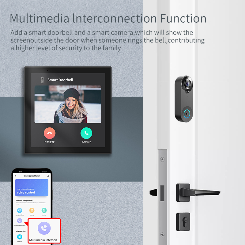 Tianlai China Factory 4 Inch Touch Screen Control Panel Home Automation System Bluetooth Wall Amplifier