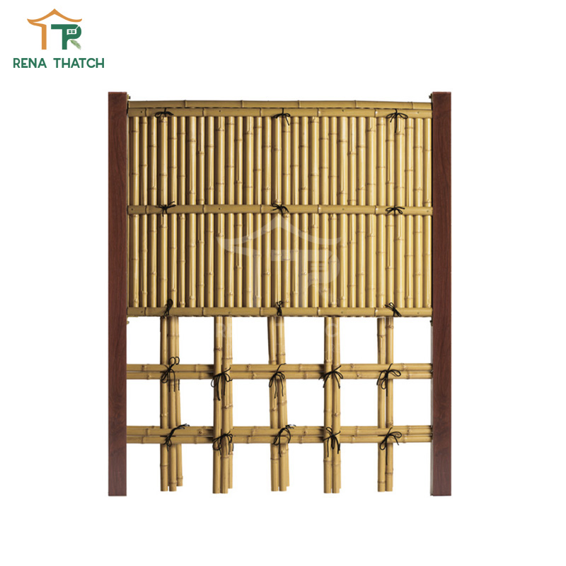 Plastic Artificial Bamboo Fence Trellis Veneer Panels Synthetic Bamboo Panel Plastic Bamboo Stick for Fence