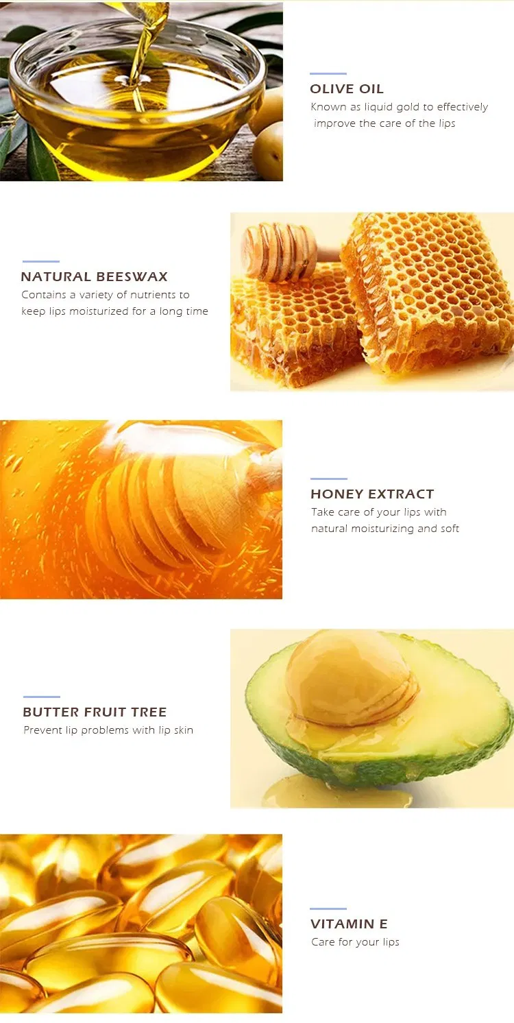 Custom Lip Beauty Vegan Natural Chapstick Private Label Honey Shea Butter Moisturizing Lip Balm