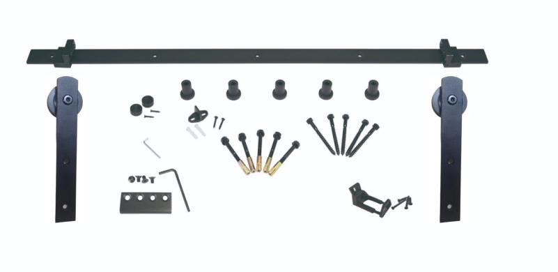 Straight Strap Sliding Steel Barn Door Hardware Kit